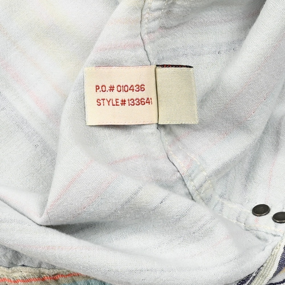 Carbon 2 Cobalt Shirt Mens Large Striped Long Sleeve Two Ply Cotton Beach Casual - Picture 8 of 8